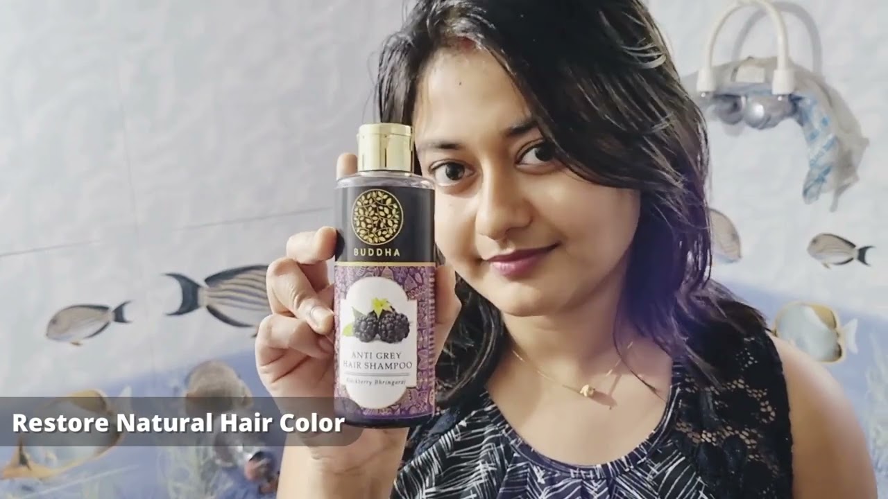 Buddha Natural Anti Grey Hair Shampoo - Revitalizing Cleanser for Premature Grey Hair 