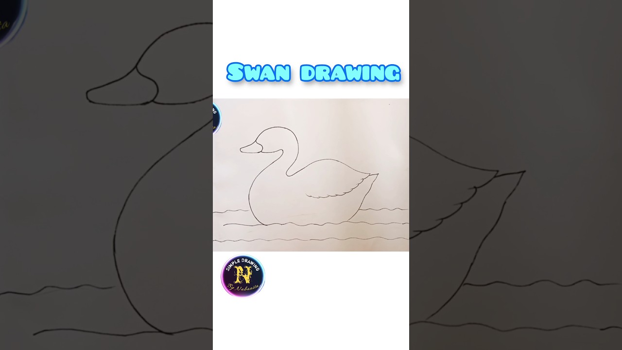 How To Draw A Swan Scenery 
