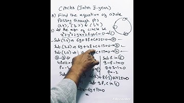 Circles Inter 2nd year. Important long question.