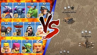 Clash Of Clans | ALL MAX TROOP TROLL WAR!! | INSANE GAMEPLAY 2016!