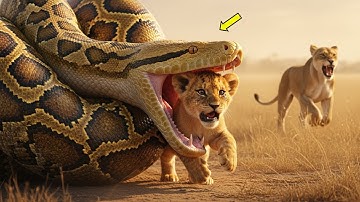Mother Lion’s Heartbreaking Battle Against a Giant Python — You Won’t Believe Who Survives!