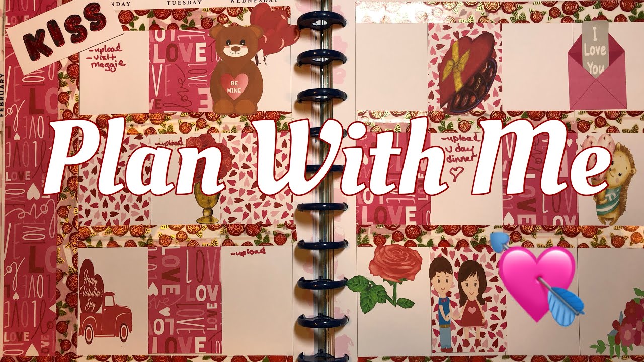 Plan With Me Valentines Day Theme Happy Planner YouTube