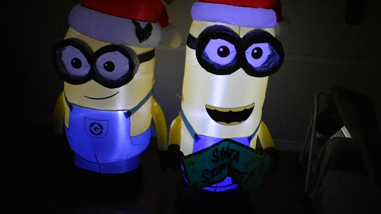 Christmas inflatable Kevin & Dave 5 feet tall Minion night light