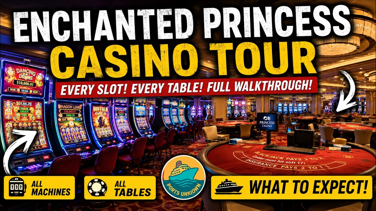Enchanted Princess Casino Tour – EVERY Slot Machine & Table Game!