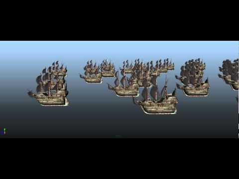 galeon Crowd Simulation (playblast)