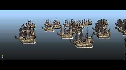 galeon Crowd Simulation (playblast)