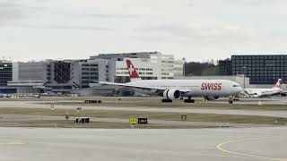 777 slow motion landing at Zürich 28