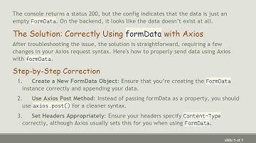 How to Properly Use formData with Axios for File Uploads