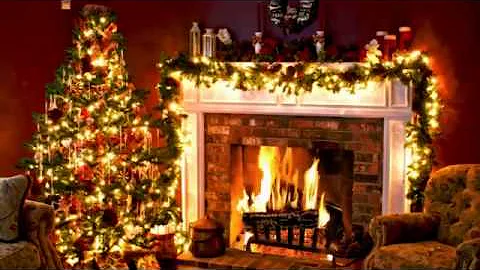 Peaceful Christmas Fireplace set to Old Time Radio Christmas Music