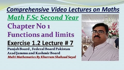 Inverse of Function, Domain and Range of Inverse Function, Math FSC Part 2 Ch 1 Ex 1.2 Lec 7