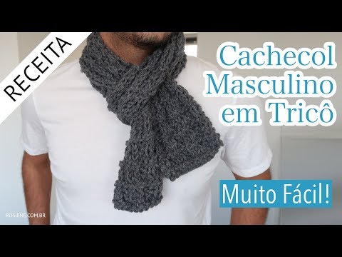 Vídeo: Como Tricotar Um Cachecol Masculino