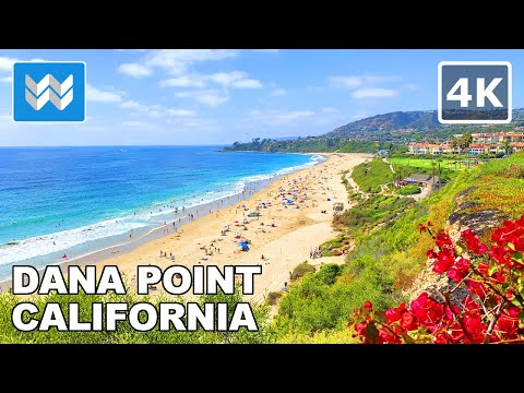 [4K] Salt Creek Beach in Dana Point in Orange County California USA - Walking Tour & Travel Guide 🎧