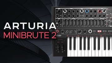 Arturia MiniBrute 2 Sound Demo (no talking) with Empress Reverb: 10 Patches for Ambient and Techno