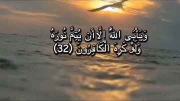 سورة التوبة "يريدون أن يطفئوا نور الله بأفواههم ويأبى الله إلا أن يتم نوره ولو كره الكافرون🤲يالله
