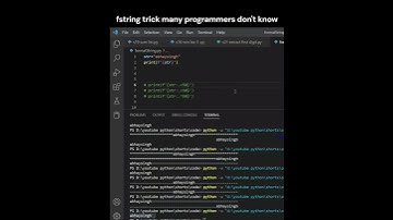 fstring trick many programmers don