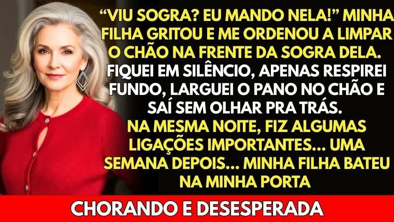 "Viu, sogra, eu mando nela." A minha filha gritou isso enquanto me mandava limpar o chão na frente dela. Larguei o pano e saí. Foram 64 anos de costura, mãos calejadas, uma casa construída com...