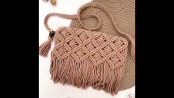 #cottenmacrame handmade||sling bag||tutorial design||#macrametutorial #macramecraft #viralvideo #yt