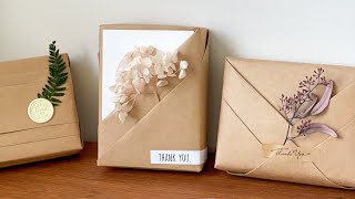 (SUB) 크래프트지 선물포장 예쁘게 하는 법 2 | Gift wrapping ideas #156
