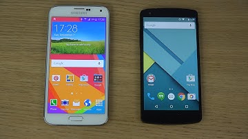 Samsung Galaxy S5 Android 5.0 Lollipop vs. Nexus 5 Android 5.0 - Review (4K)