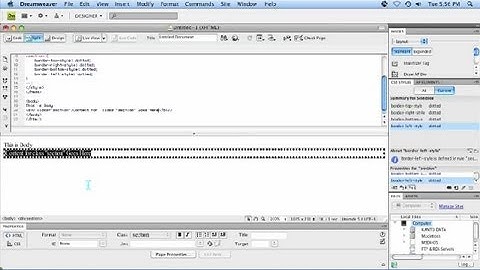 How to Make Sections in Dreamweaver : CSS & PHP