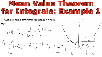 Mean Value Theorem for Integrals: Example 1