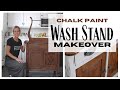 Wash Stand Makeover ~ Valspar Chalk Paint ~ Furniture Makeover ~ Painted Furniture