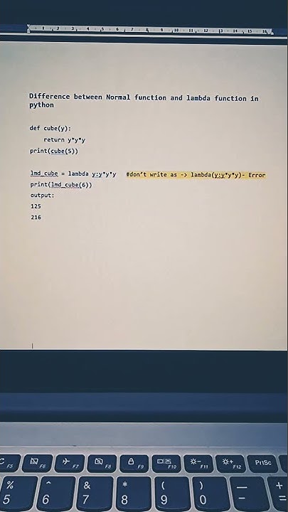Difference between Normal function and Lambda function in Python - YouTube