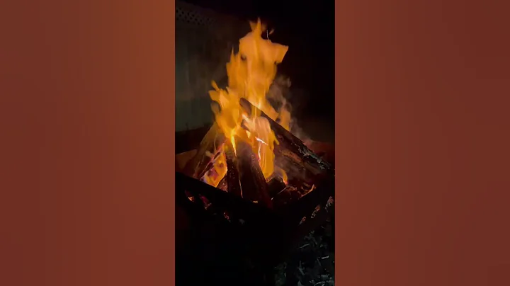 Backyard fireplace with relaxing crackling sounds