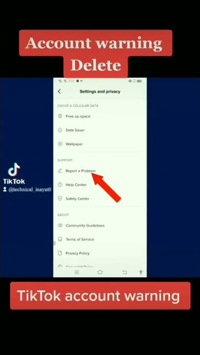 Account warning remove for TikTok #tiktok