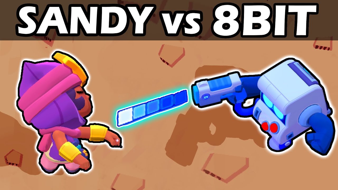 SANDY vs 8 BIT | 1vs1 | Brawl Stars - YouTube