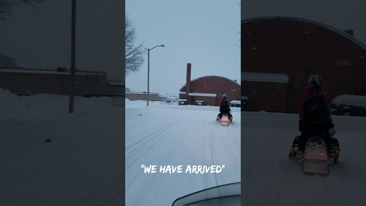 We Rode Our Snowmobiles To SCHOOL 🏫