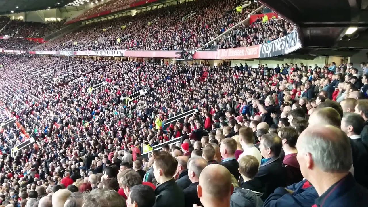 Club Brugge Fans singing loud at Old Trafford, Manchester United 3