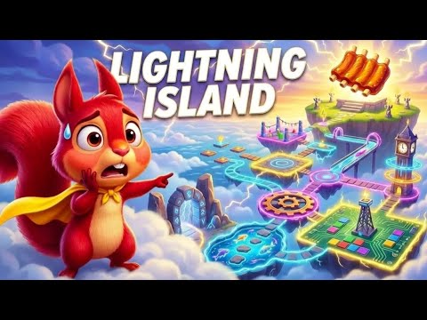 Superhero Squirrel vs 10 Lightning Island Trials 🐿⚡ | Smart Pet Disney-Style Cartoon