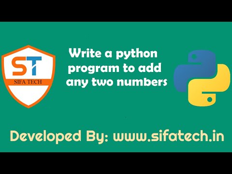How to add any two numbers using python program.