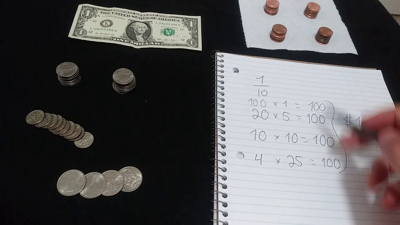 GED Math Lesson 29 / ☑️ Dollar Coin Relationship Combinations to