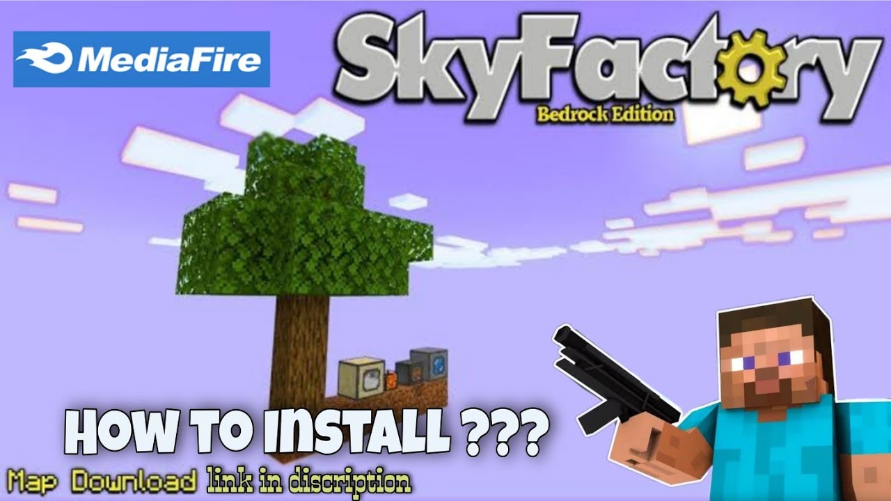 How to install minecraft skyfactory in pocket edition🧐 | minecraft skyfactory mediafire link.🥰