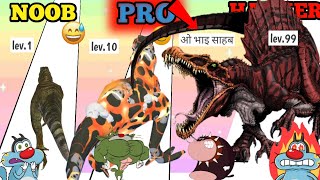 NOOB vs PRO vs HACKER vs GOD || in Dino evolution run || Oggy and jack funny gameplay |Oggy and jack