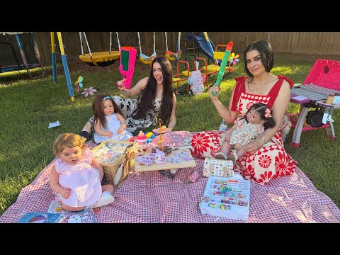 PICNIC WITH MY REBORN TODDLERS IN THE BACKYARD WITH MY MOM AND ANTO REBORN