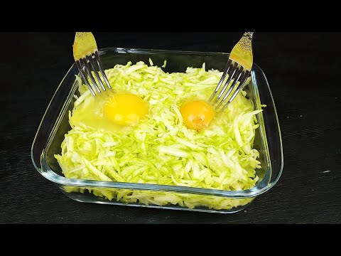 Кабачки и 2 яйца Вкусный ужин из простых из простых продуктов ТАК КАБАЧКИ Вы ещё НЕ ГОТОВИЛИ!