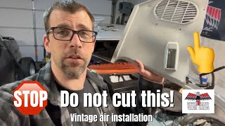 DO NOT CUT THE KICK PANEL!  Vintage Air install on 1968 Firebird alternative line routing