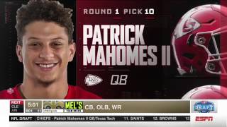 NFL Draft 2017 | Round 1 Pick 10 - Kansas City Chiefs select Patrick Mahones II | Apr 27, 2017