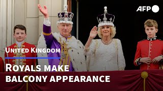 Royal family make iconic balcony appearance after King Charles III's coronation | AFP