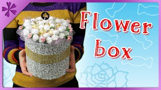 DIY Flower box with Ferrero Rocher candies  First Communion gift (ENG Subtitles) - Speed up #735