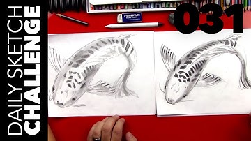 How To Sketch A Koi Fish - ADVANCED