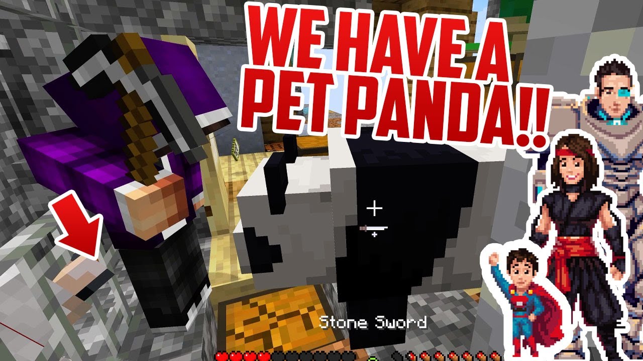 OUR SPECIAL BLOCK GAVE US A PANDA! (Minecraft: One Block Skyblock)