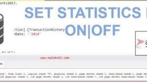 Uncover Hidden Database Insights with "SET STATISTICS IO ON"!