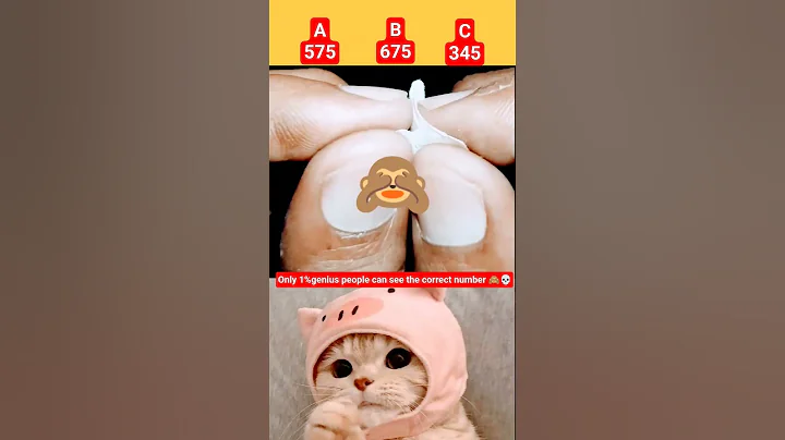 🙈Only Geniuses Will See the Real Number – Test Your Brain!! #shorts #challenge #cat #cute #trending