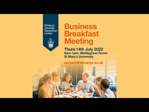 St Mary's Employability Services' Business Breakfast Meeting (14th July 2022)