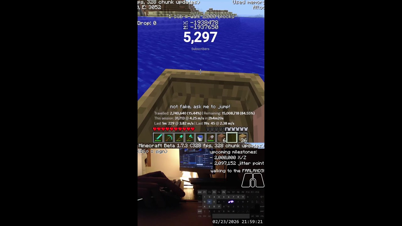 Journey to Minecraft's Corner Farlands #61 (1,915,371, 15.26%)