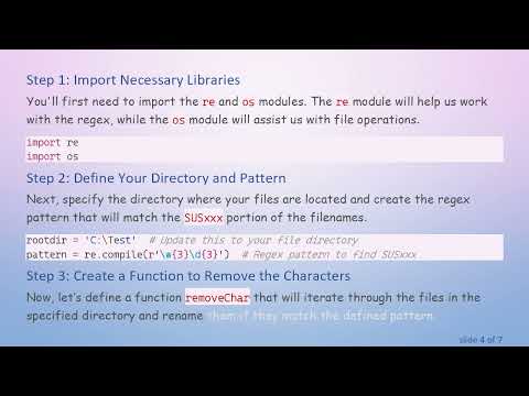 Remove SUSXXX from File Names in Python Using Regex